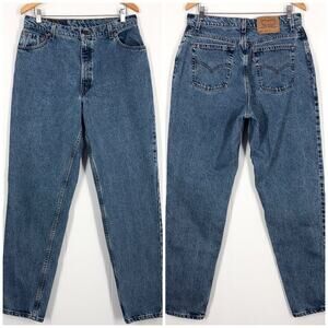 Levi’s VTG 90s 550 Jean High Rise Relaxed Fit Tapered Leg Waist 32 Tag Size 16 L